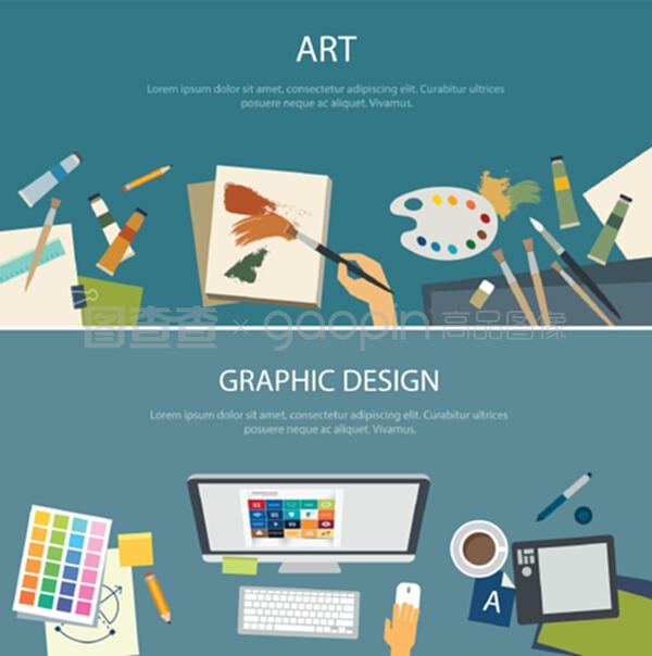 艺术教育与平面设计 网页横幅中的视觉传达与创意融合